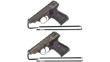 Two Sauer Model 38H Semi-Automatic Pistols