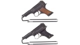 Two World War II Japanese Type 94 Semi-Automatic Pistols