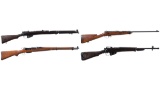 Four Bolt Action Rifles