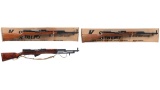 Three SKS Semi-Automatic Rifles with Boxes