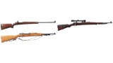 Three Mauser Pattern Bolt Action Rifles