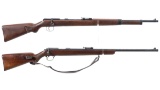 Two German Bolt Action Single Shot Training Rifles