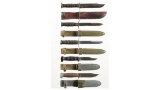 Five American Military Knives, Including a Side-Marked Case M3