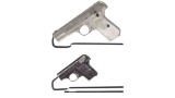 Two Colt Model Pocket Hammerless Semi-Automatic Pistols