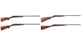 Four American Double Barrel Shotguns