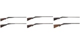 Six Double Barrel Hammer Shotguns