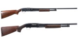 Two Winchester Model 12 Slide Action Shotguns