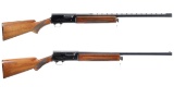 Two Belgian Browning Auto-5 Semi-Automatic Shotguns