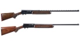 Two Belgian Browning Auto-5 Semi-Automatic Shotguns