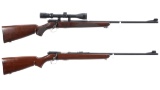 Two Winchester Model 43 Bolt Action Rifles