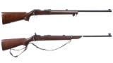 Two Winchester Model 52 Bolt Action Rifles