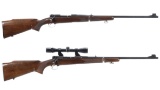 Two Pre-64 Winchester Model 70 Bolt Action Rifles