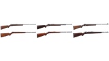 Six Winchester Bolt Action Rimfire Rifles