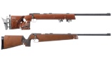 Two Bolt Action Single Shot Target Rifles