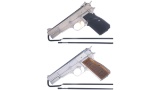 Two Belgian Browning High-Power Semi-Automatic Pistols