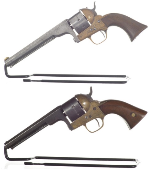 Two Civil War Era Moore's Patent Firearms Co. Belt Revolvers