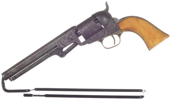 Factory Engraved Colt Model 1849 Pocket Percussion Revolver