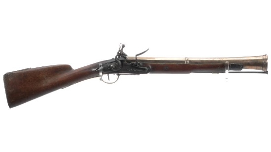 European Brass Barreled Flintlock Blunderbuss