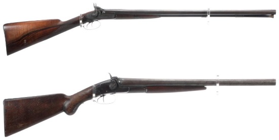Two Antique Double Barrel Shotguns