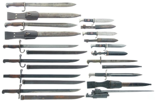 Grouping of Japanese and German Edged Weapons