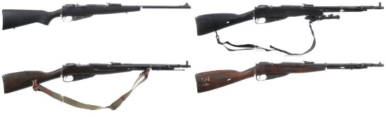 Four Mosin-Nagant Pattern Bolt Action Long Guns
