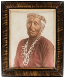 Three Large Framed Colorized Native American Prints by Carl Moon