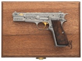 Cased G. Marechal Signed Browning Gold Classic High-Power Pistol