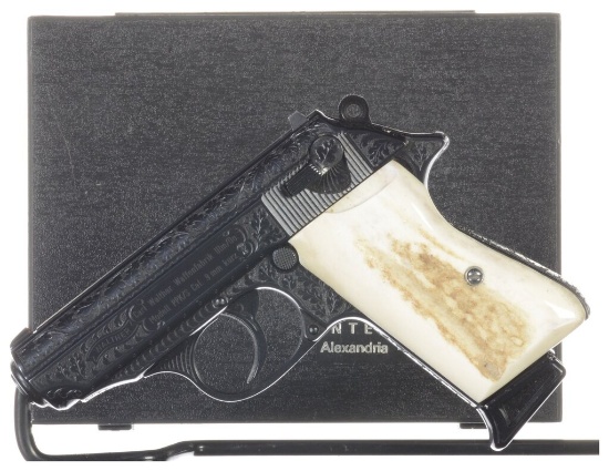 Engraved Walther/Interarms PPK/S Semi-Automatic Pistol with Case