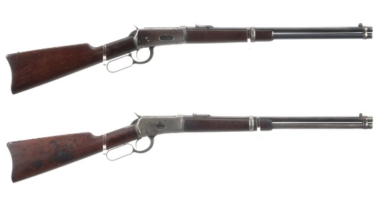 Two Winchester Lever Action Saddle Ring Carbines