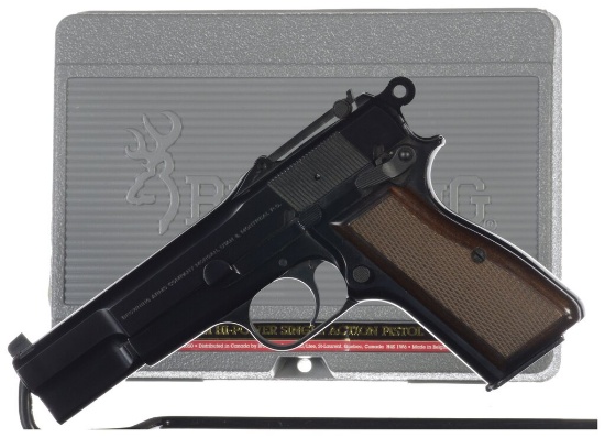 Browning High-Power Pistol with Tangent Sight and Case