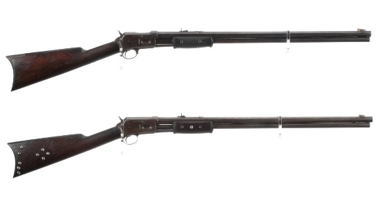 Two Colt Medium Frame Lightning Slide Action Rifles