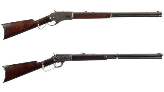 Two Antique American Lever Action Rifles