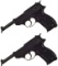 Two World War II Era German Proofed Semi-Automatic Pistols
