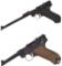 Two German Luger Semi-Automatic Firearms