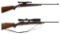Two Winchester Bolt Action Rifles with Scopes