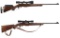 Two Lever Action Rifles with Scopes