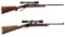 Two Ruger Single Shot Rifles with Scopes