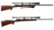 Two European Model 98 Bolt Action Sporting Rifles with Scopes