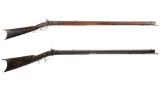 Two Antique American Percussion Rifles