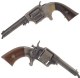 Two Antique American Cartridge Revolvers with Holsters
