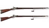 Two Civil War U.S. Martial Rifle-Muskets with Bayonets