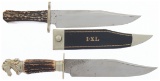 Two Large Sheffield Style Bowie Knives
