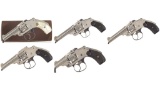 Five Smith & Wesson Safety Hammerless Double Action Revolvers