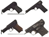 Four European Military Semi-Automatic Pistols