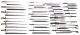Large Grouping of Primarily European Bayonets