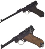 Two German Luger Semi-Automatic Firearms