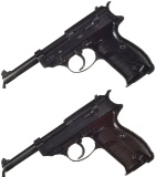 Two World War II German P.38 Pistols