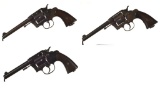 Three U.S. Colt Double Action Revolvers