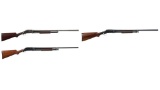 Three Winchester Model 1897 Slide Action Shotguns