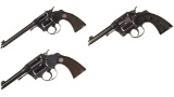 Three Colt Double Action Revolvers